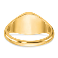 10k IBGoodman 12x10mm Men's Round Signet Ring-B59282A