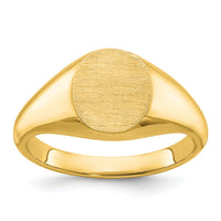 10k IBGoodman 12x10mm Men's Round Signet Ring-B59282A