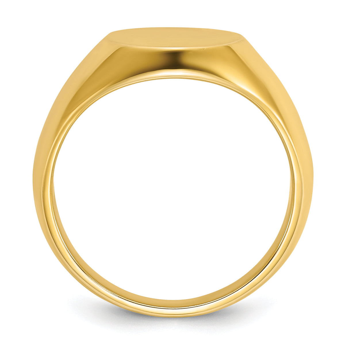 10k IBGoodman 14x12mm Men's Oval Signet Ring-B59282B