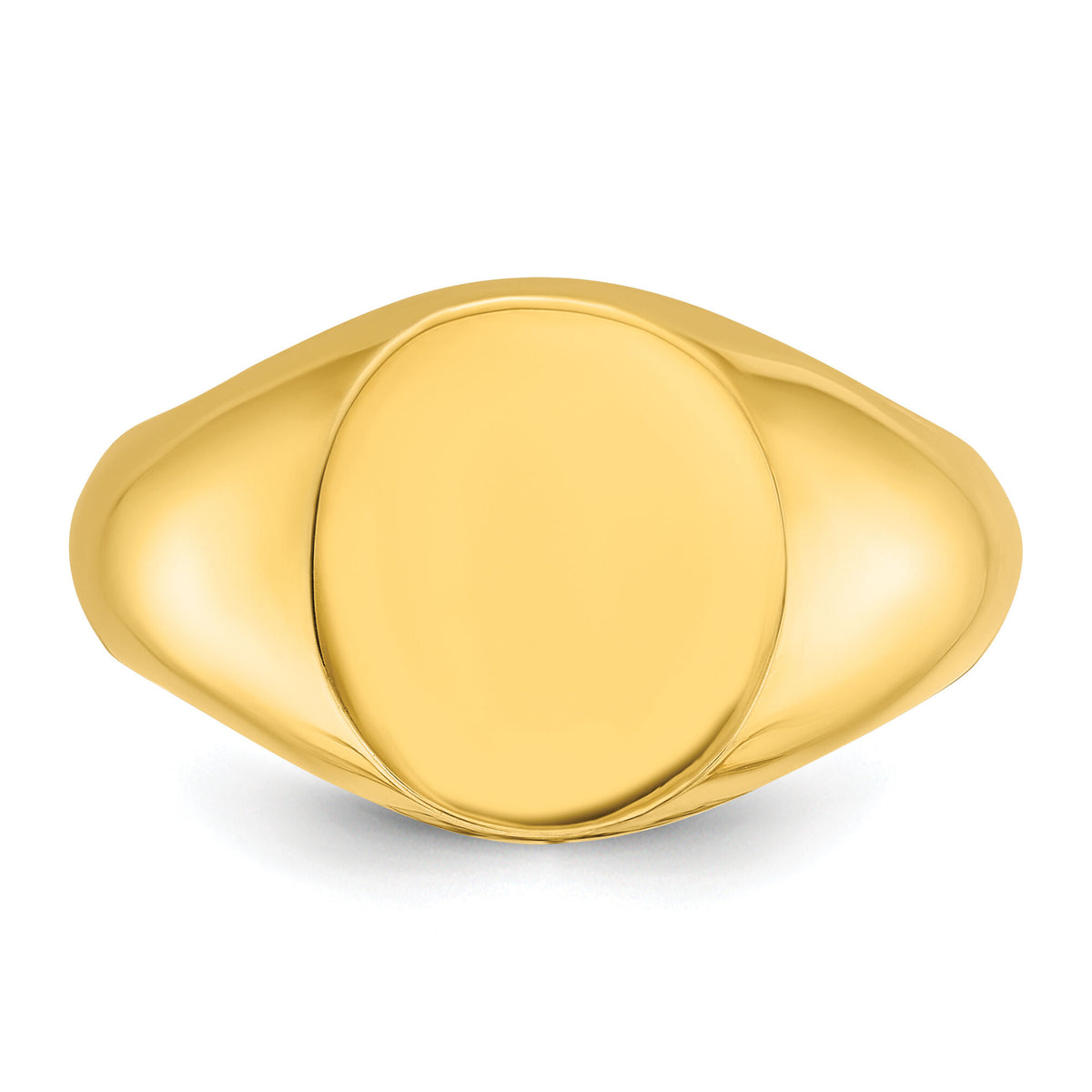 10k IBGoodman 14x12mm Men's Oval Signet Ring-B59282B