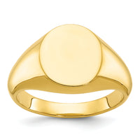 10k IBGoodman 14x12mm Men's Oval Signet Ring-B59282B