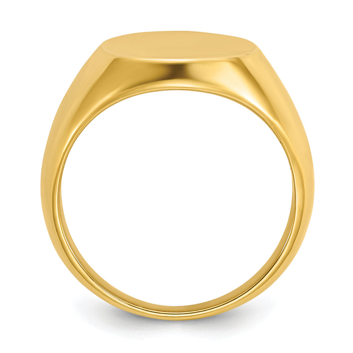 10k IBGoodman 16x14mm Men's Round Signet Ring-B59282C