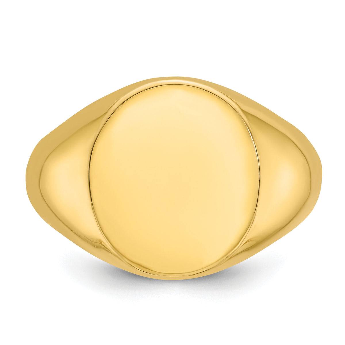 10k IBGoodman 16x14mm Men's Round Signet Ring-B59282C