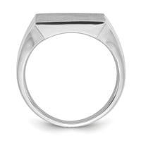 14k White Gold IBGoodman 16x16mm Men's Square Signet Ring-B59284B