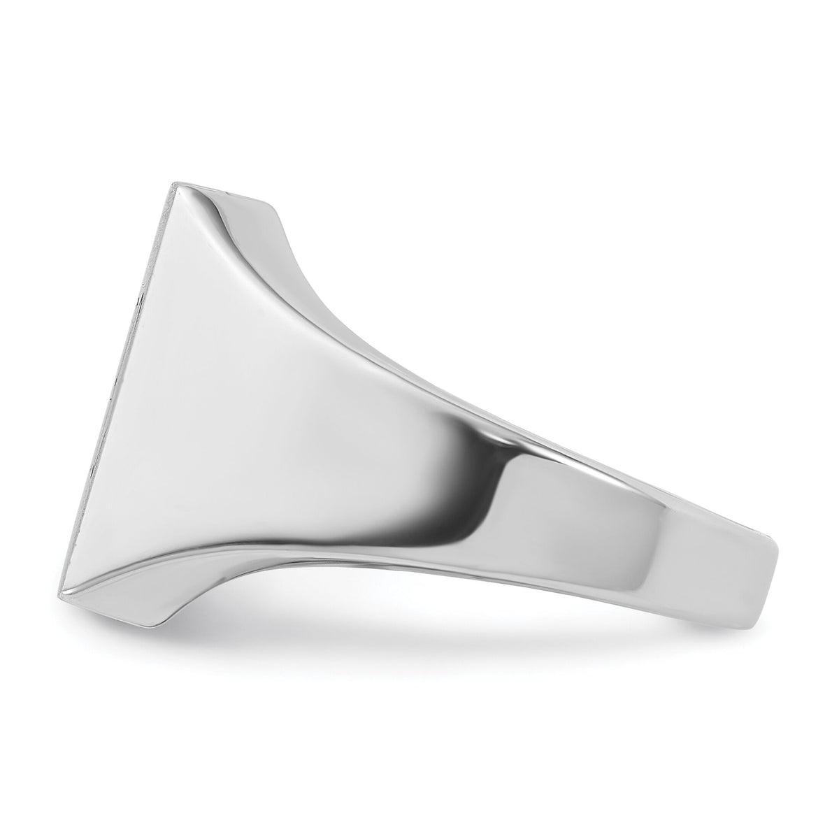 14k White Gold IBGoodman 16x16mm Men's Square Signet Ring-B59284B