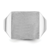 14k White Gold IBGoodman 16x16mm Men's Square Signet Ring-B59284B