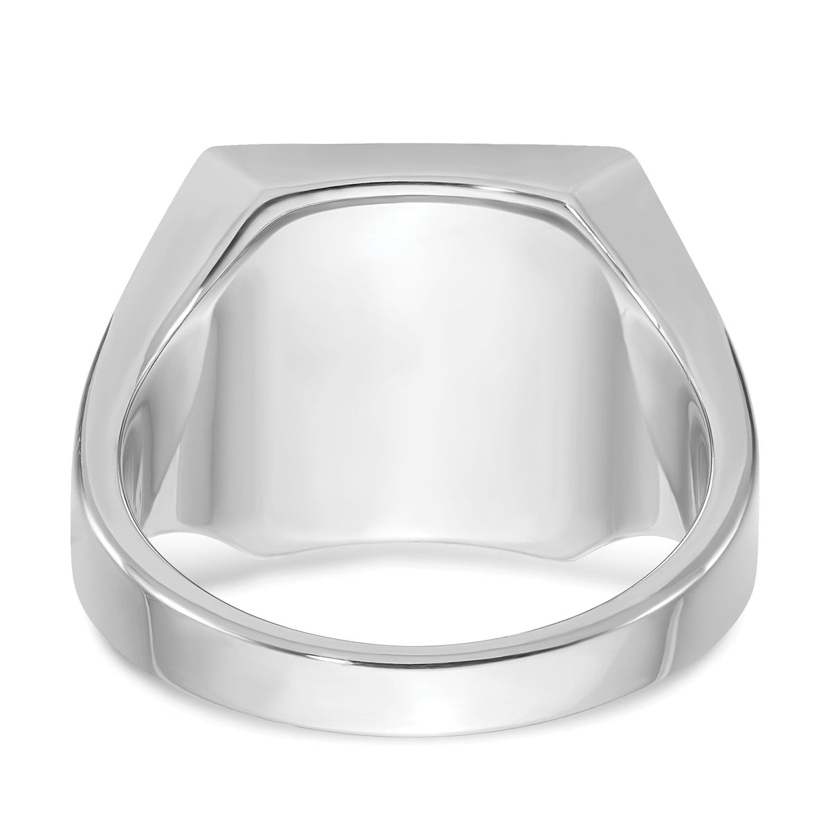 14k White Gold IBGoodman 16x16mm Men's Square Signet Ring-B59284B