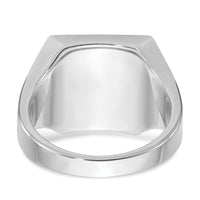 14k White Gold IBGoodman 16x16mm Men's Square Signet Ring-B59284B
