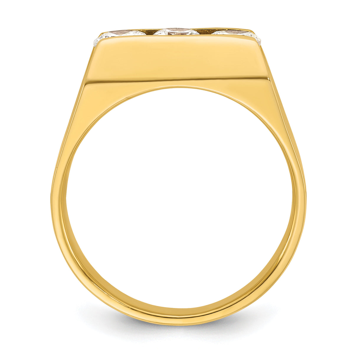 14k 1 ct Lab Grown Diamond VS/SI+ G+ Complete 3 Stone Men's Ring-B59350