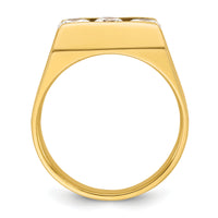 14k 1 ct Lab Grown Diamond VS/SI+ G+ Complete 3 Stone Men's Ring-B59350