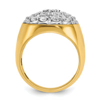 14k Two-Tone 3 ct Lab Grown Diamond VS/SI+ G+ Comp Men's Cluster Ring-B59351