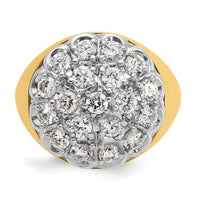 14k Two-Tone 3 ct Lab Grown Diamond VS/SI+ G+ Comp Men's Cluster Ring-B59351