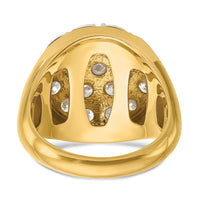 14k Two-Tone 3 ct Lab Grown Diamond VS/SI+ G+ Comp Men's Cluster Ring-B59351