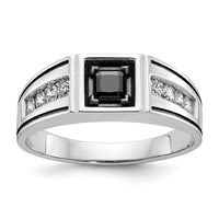 14k White Gold w/Blk RH IBGoodman Black/White Diamond Complete Ring-B59355
