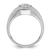 14k White Gold 1 ct Lab Grown Diamond VS/SI+ G+ Complete Men's Ring-B59390