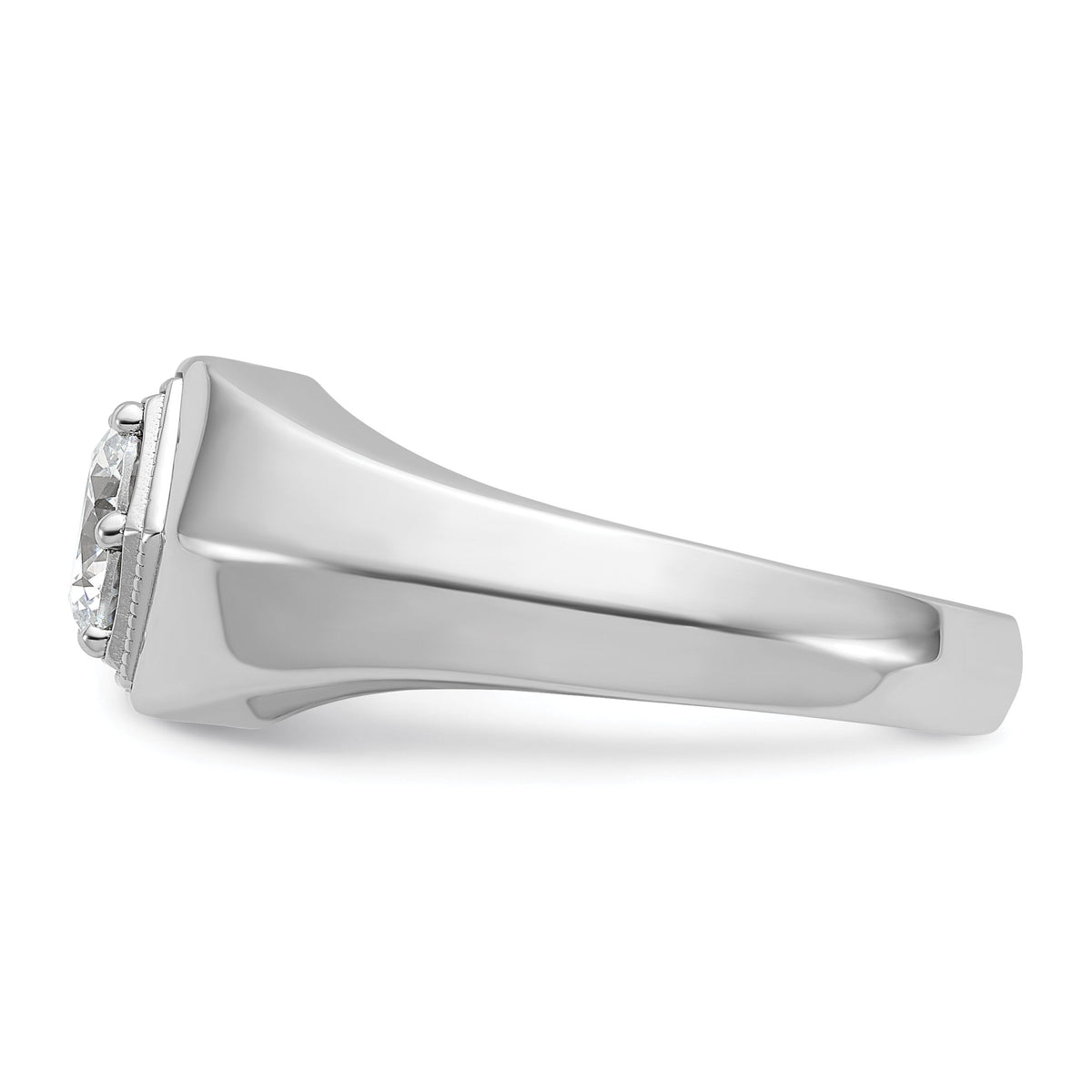 14k White Gold 1 ct Lab Grown Diamond VS/SI+ G+ Complete Men's Ring-B59390