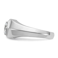 14k White Gold 1 ct Lab Grown Diamond VS/SI+ G+ Complete Men's Ring-B59390