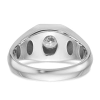 14k White Gold 1 ct Lab Grown Diamond VS/SI+ G+ Complete Men's Ring-B59390