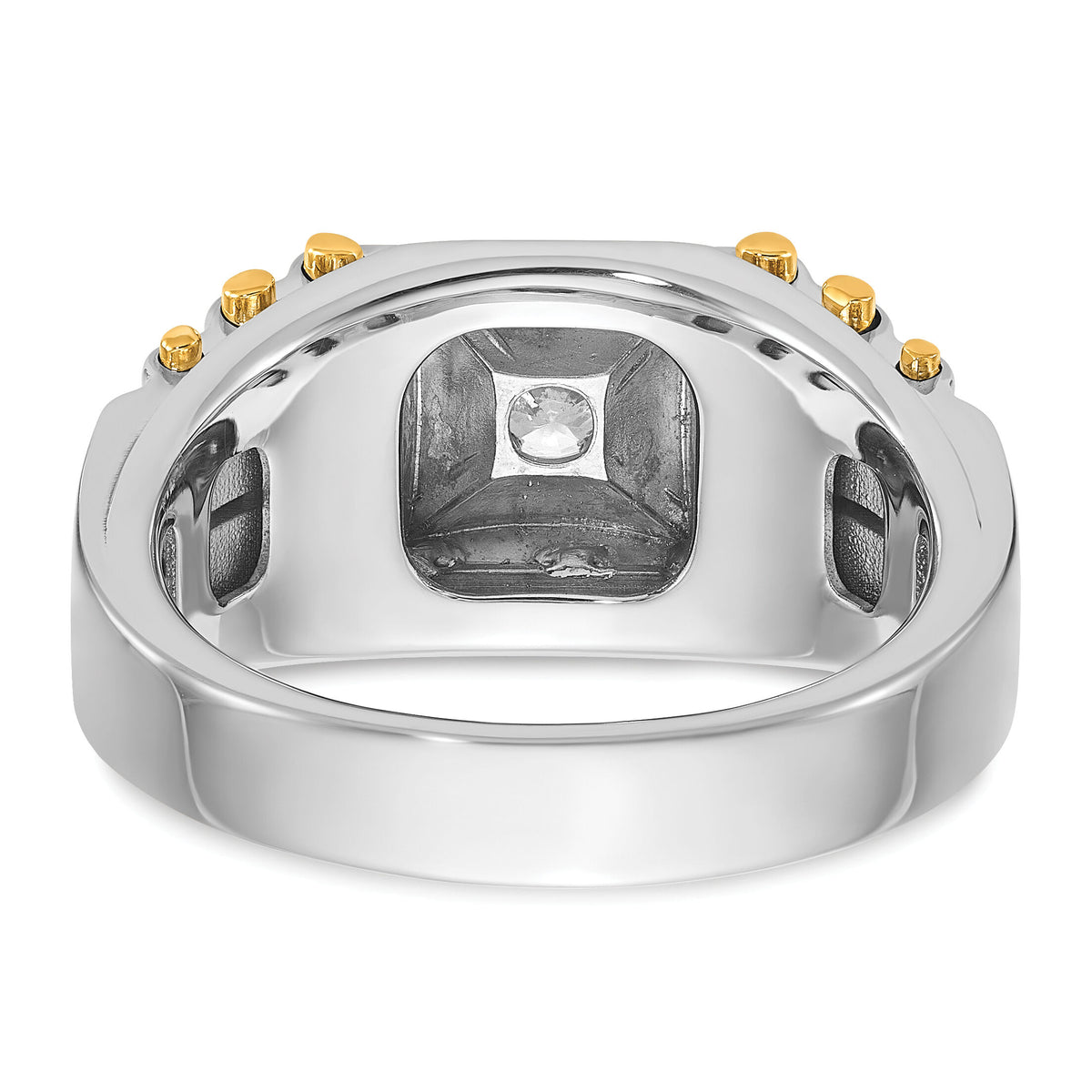 14k Two-tone 1 ct Lab Grown Dia VS/SI+ G+ Complete Men's Ring-B59392