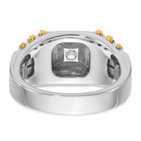 14k Two-tone 1 ct Lab Grown Dia VS/SI+ G+ Complete Men's Ring-B59392