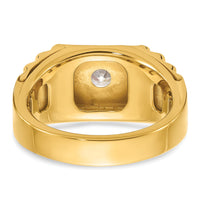 14k Two-Tone 1 carat Lab Grown Diamond VS/SI+ G+ Complete Men's Ring-B59393