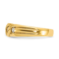 14k IBGoodman Men's Link Design Diamond Complete Ring-B60614