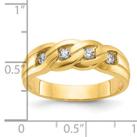 14k IBGoodman Men's Link Design Diamond Complete Ring-B60614