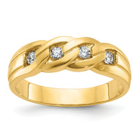 14k IBGoodman Men's Link Design Diamond Complete Ring-B60614