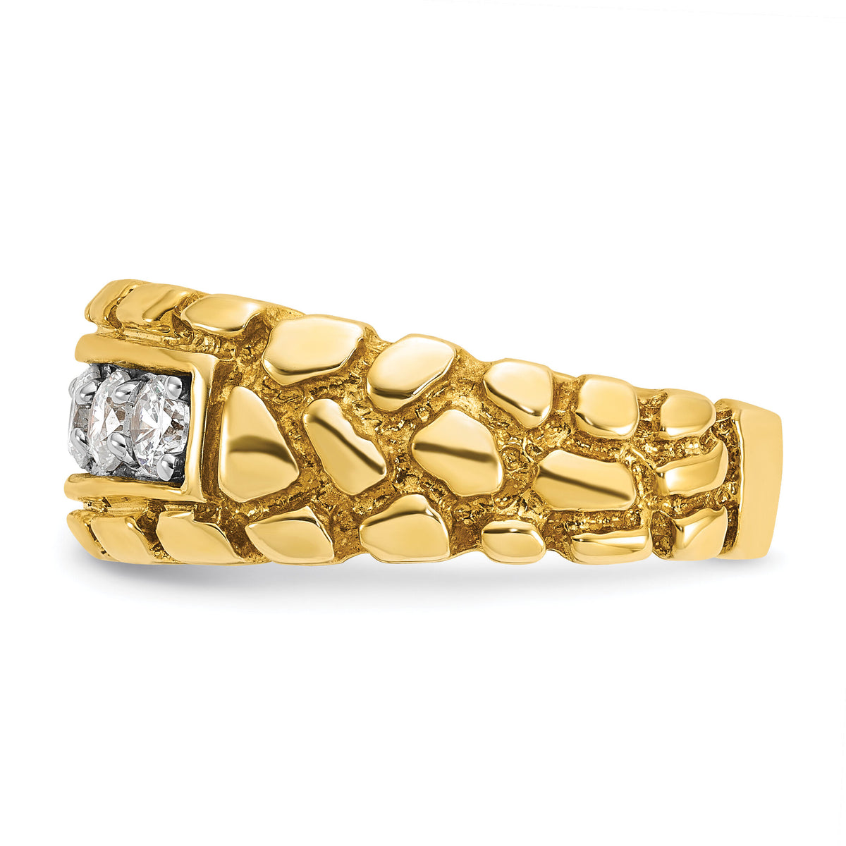 14k IBGoodman Men's Diamond Nugget Complete Ring-B60620
