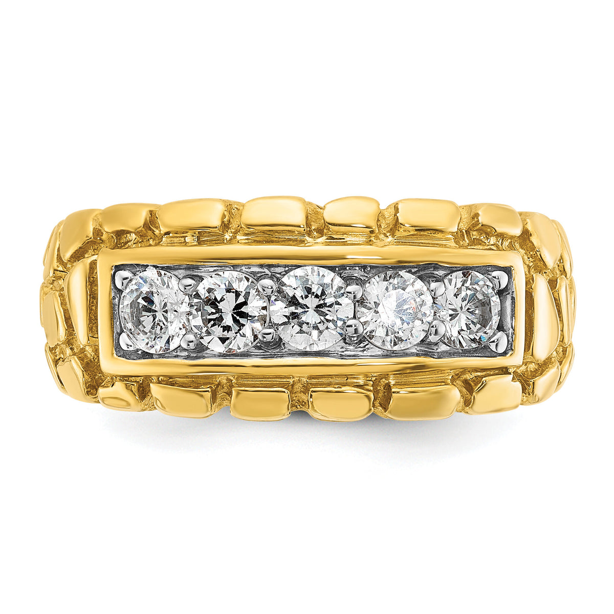 14k IBGoodman Men's Diamond Nugget Complete Ring-B60620