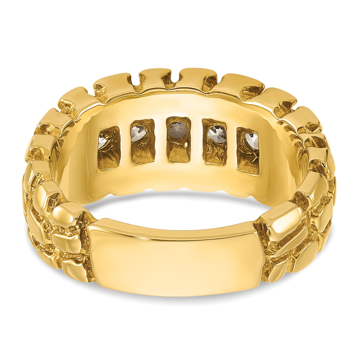 14k IBGoodman Men's Diamond Nugget Complete Ring-B60620