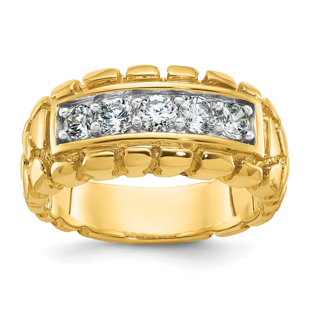 14k IBGoodman Men's Diamond Nugget Complete Ring-B60620