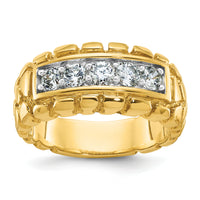 14k IBGoodman Men's Diamond Nugget Complete Ring-B60620