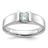 14k White Gold 1/2 ct Lab Grown Diamond VS/SI+ G+ Complete Men's Ring-B63072