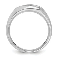 14k White Gold IBGoodman Men's Polished & Satin 5-Stone Diamond Ring-B63119