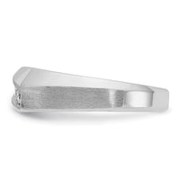 14k White Gold IBGoodman Men's Polished & Satin 5-Stone Diamond Ring-B63119