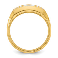 14k IBGoodman Men's Polished and Satin 5-Stone Diamond Ring-B63123