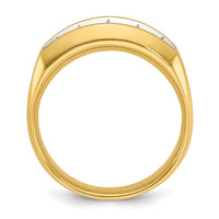 14k IBGoodman Men's Polished and Satin 5-Stone Diamond Ring-B63124