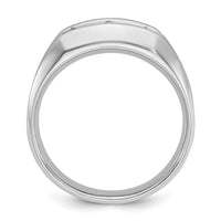 14k White Gold 1/2 ct Lab Grown Diamond VS/SI+ G+ 3 Stone Comp Men's Ring-B63167