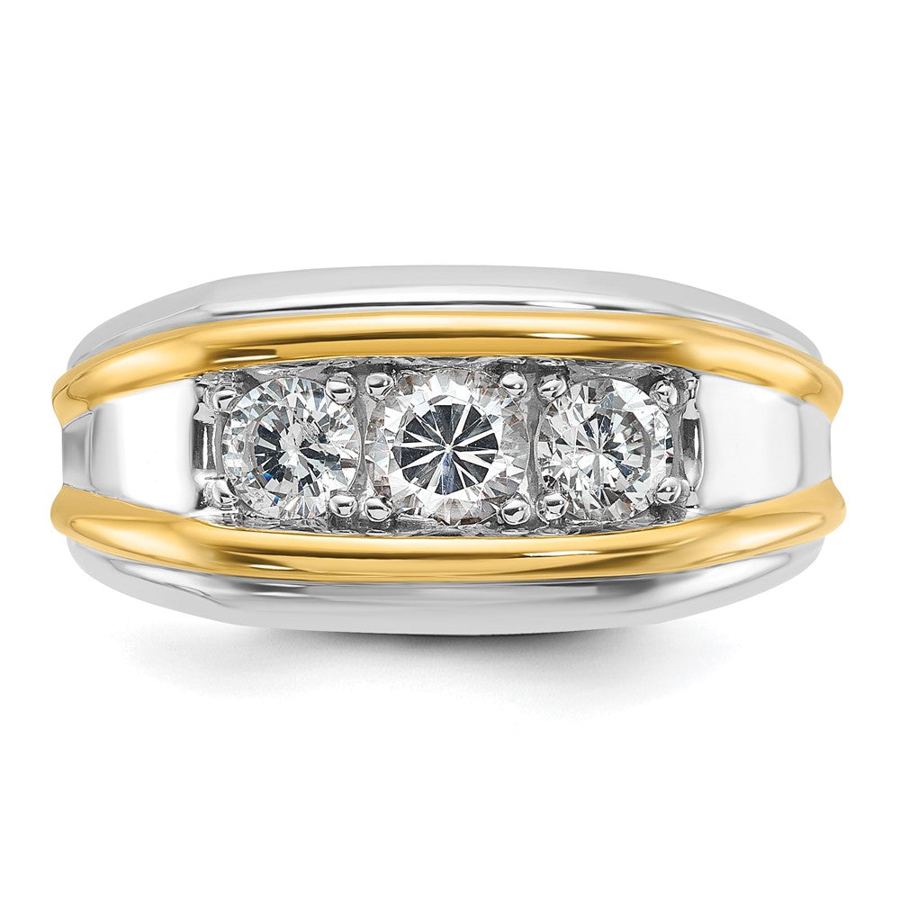 14k Two-tone IBGoodman Men's 1 carat Diamond Complete Ring-B63174-4WYAA