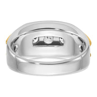 14k Two-tone IBGoodman Men's 1 carat Diamond Complete Ring-B63174-4WYAA