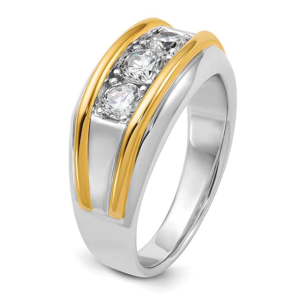 14k Two-tone IBGoodman Men's 1 carat Diamond Complete Ring-B63174-4WYAA