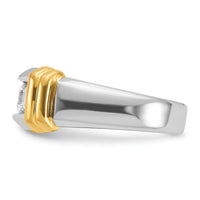 14k Two-tone 1 ct Lab Grown Diamond VS/SI+ G+ Complete Men's Ring-B63180