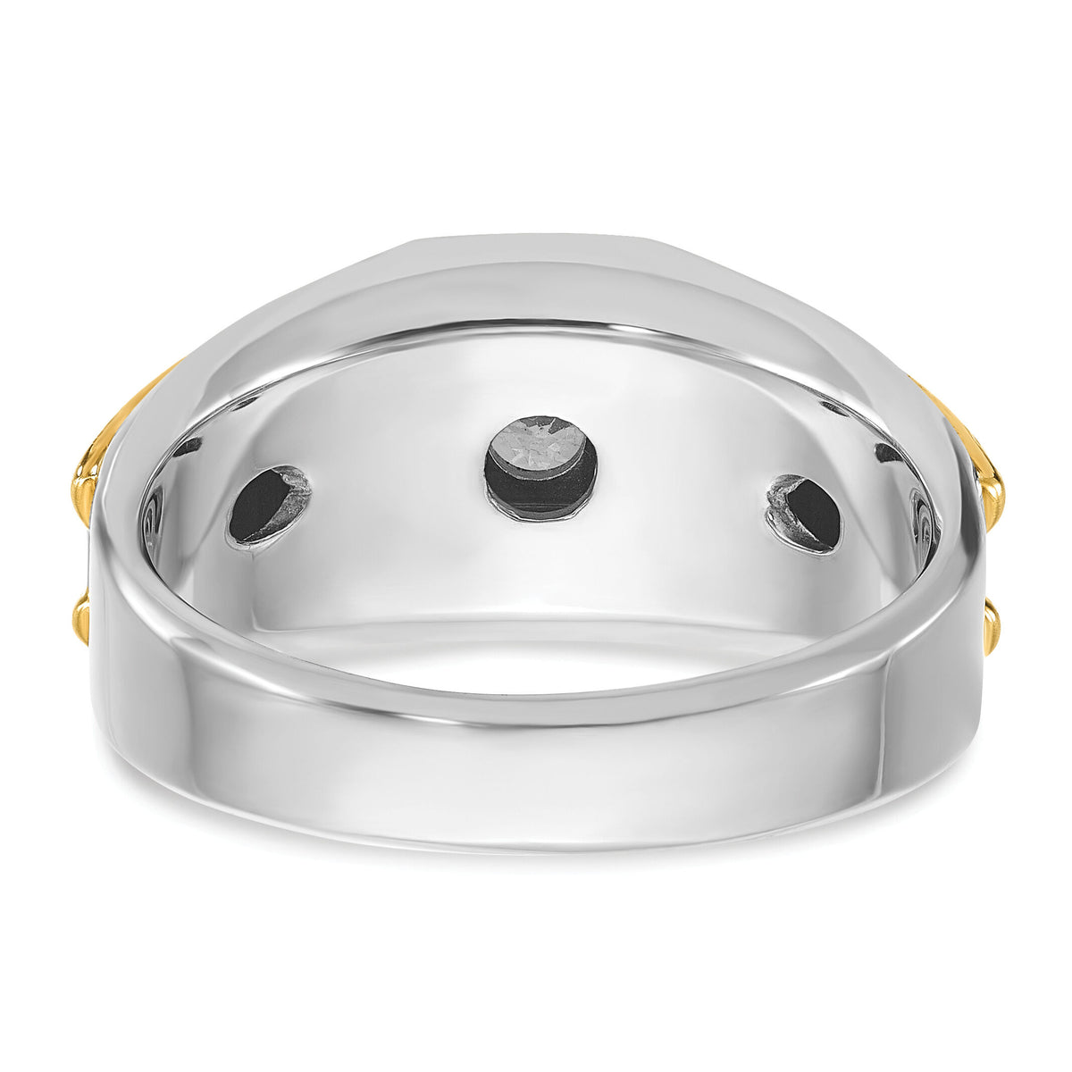14k Two-tone 1/2 ct Lab Grown Diamond VS/SI+ G+ Complete Men's Ring-B63189