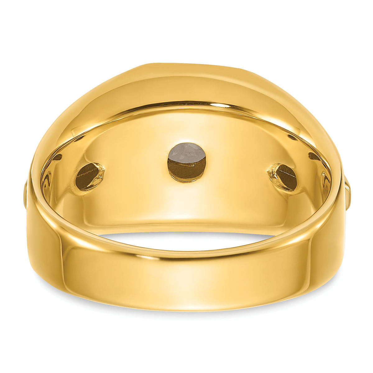 14k Two-tone 1 ct Lab Grown Diamond VS/SI+ G+ Complete Men's Band-B63196