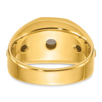 14k Two-tone 1 ct Lab Grown Diamond VS/SI+ G+ Complete Men's Band-B63196