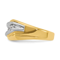 14ktt IBGoodman Men's Polished & Grooved 7-Stone Diamond Ring-B63198