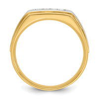 14k w/ White RH IBGoodman Men's Polished/Satin 5-Stone Diamond Ring-B63235