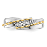 IBGoodman 14k Two-tone Polished Men's 5 Stone Ring Mounting-B63236