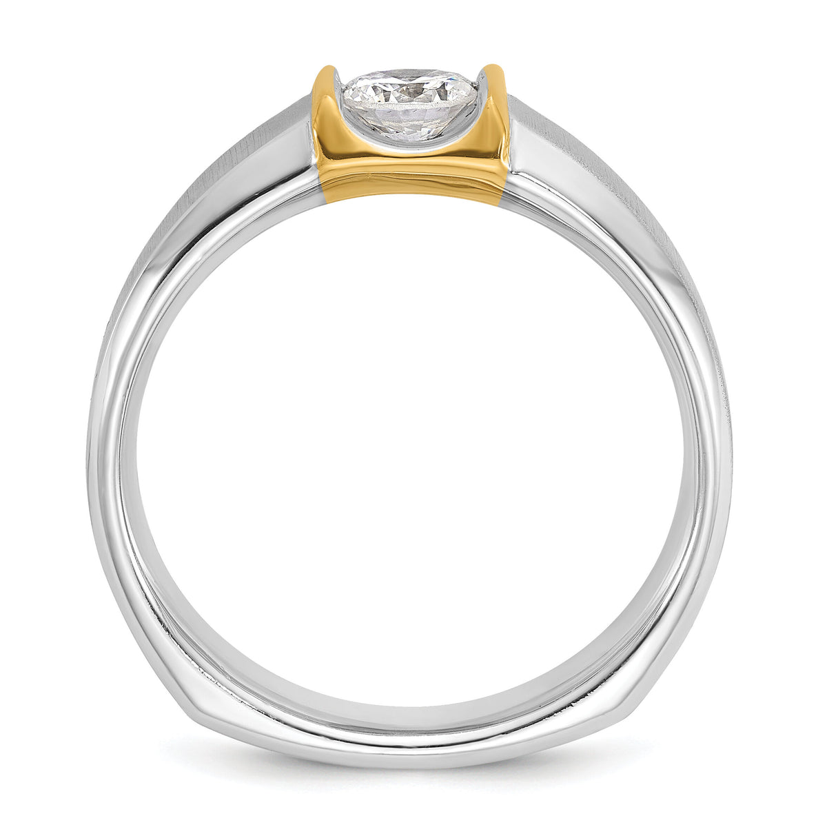 14k Two-tone IBGoodman Men's Diamond Complete Ring-B63258